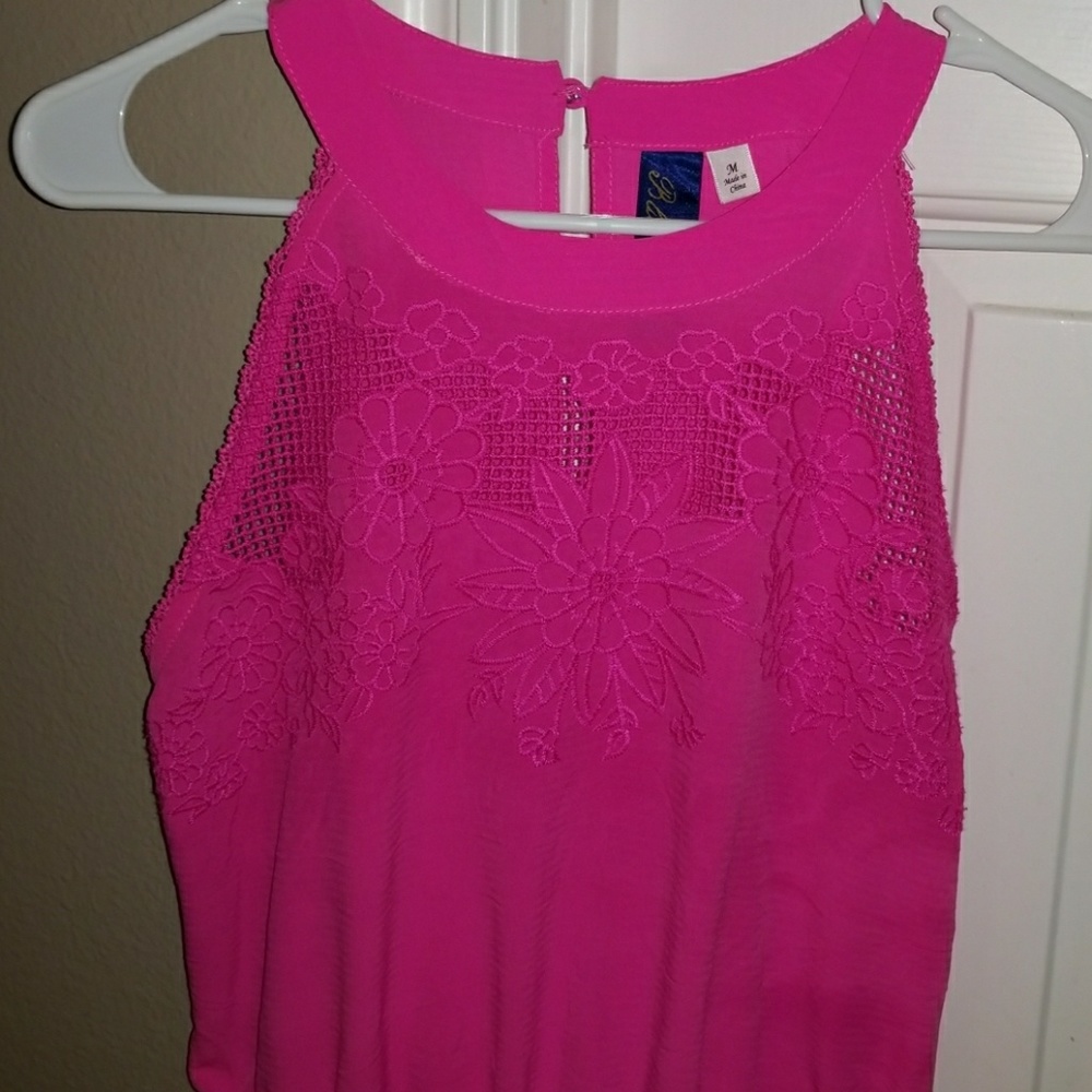 Floral pink romper